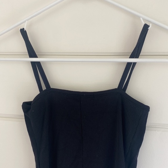 Brandy Melville | Black Square Neck Strappy Bodysuit | Great Condition - Picture 5 of 5